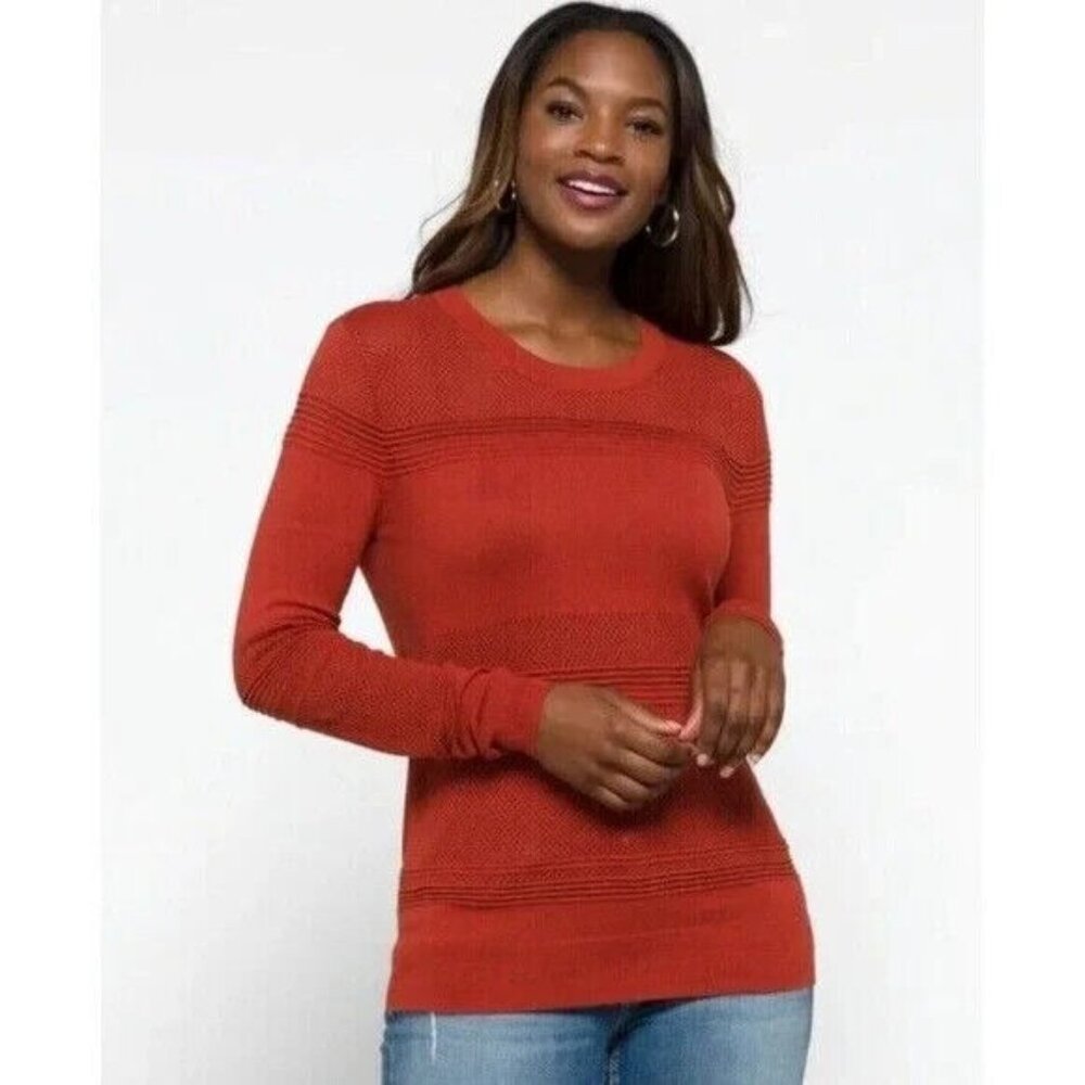 Market & Spruce Sweater Rowan Textured Cotton Blend Pullover NWT - Picture 3 of 10